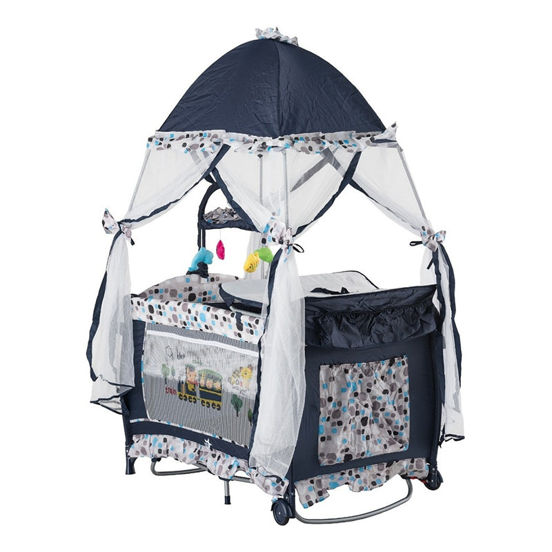 Cuna de Viaje con Toldo STARKIDS Draco Azul Marino