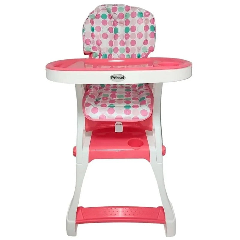 Silla Alta 2en1 PRINSEL Kinder City Circulos Rosa