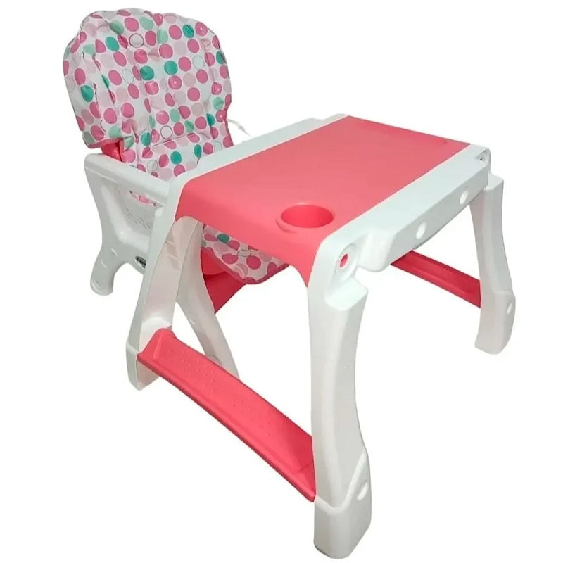 Silla Alta 2en1 PRINSEL Kinder City Circulos Rosa