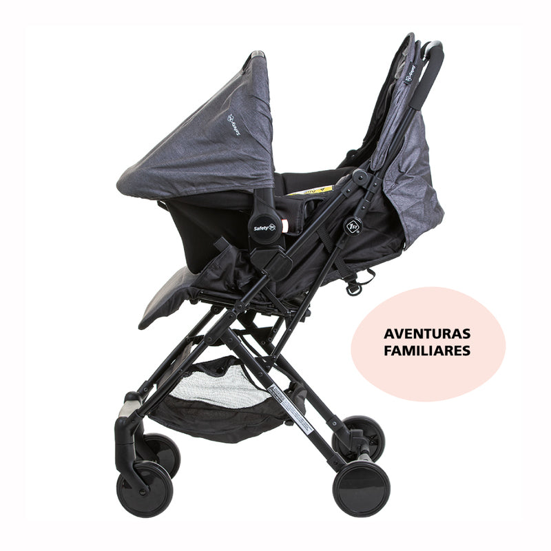 Carriola Compacta con Portabebe SAFETY1ST Trolly Negro