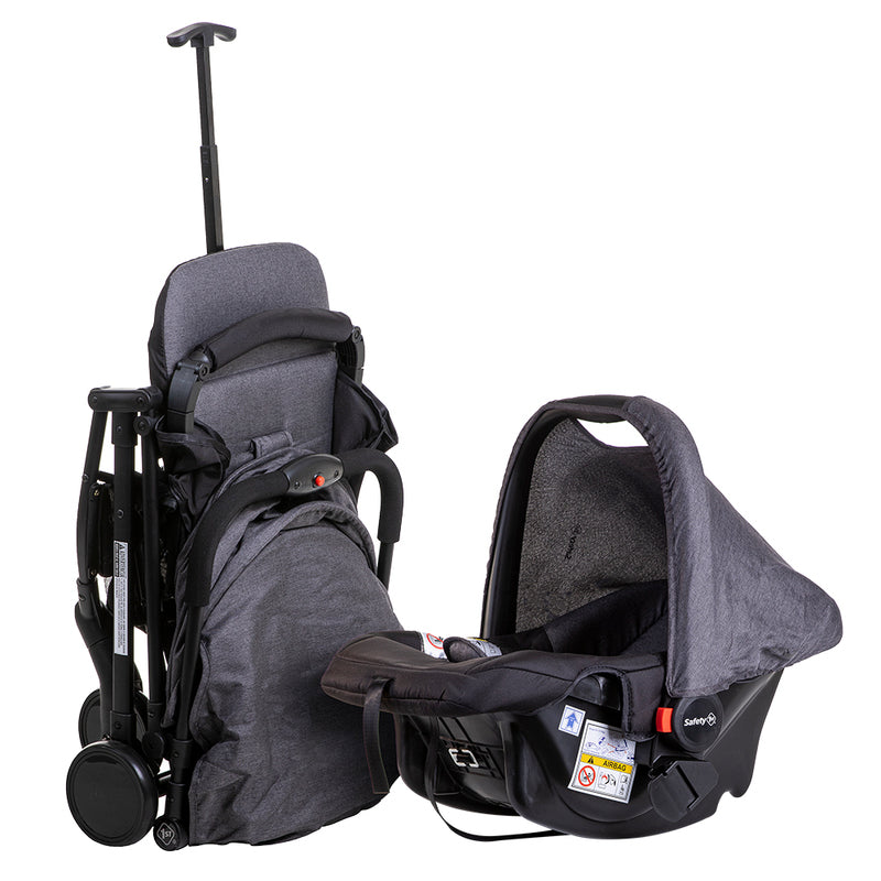 Carriola Compacta con Portabebe SAFETY1ST Trolly Negro