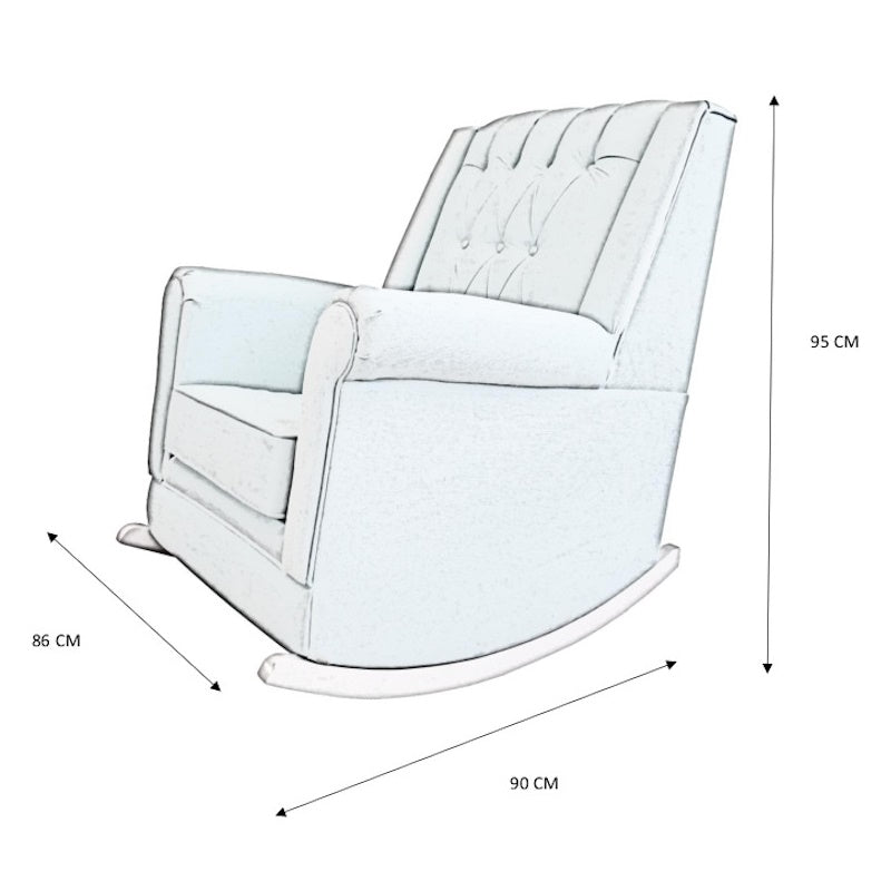 Sillon Mecedora Divano TITI Arena Balancines Blanco