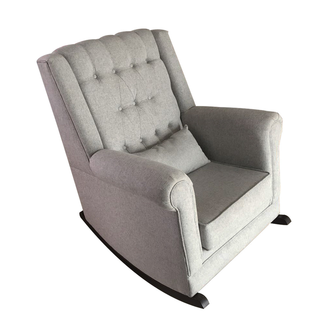 Sillon Mecedora Divano TITI Gris Balancines Chocolate