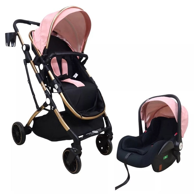 Carriola con Portabebe CONFETY WORLD Rainbow Rosa