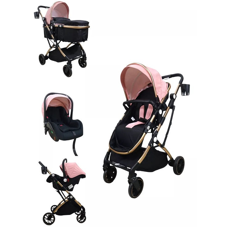 Carriola con Portabebe CONFETY WORLD Rainbow Rosa