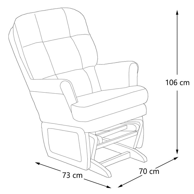 Sillon Mecedor LULLABY KEIRA Camel Balancin Chocolate